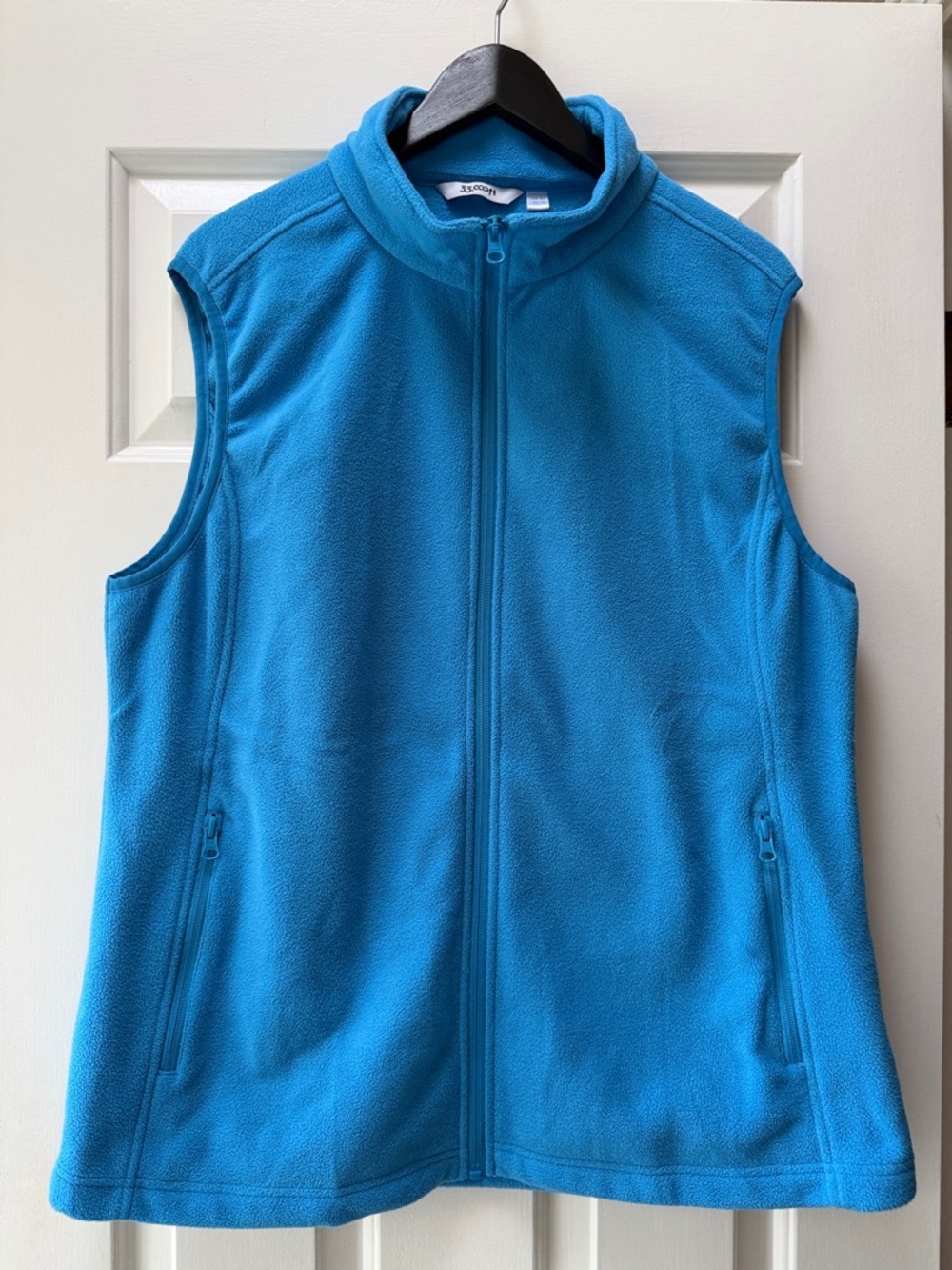 Bright Blue Fleece Zip-Up Vest